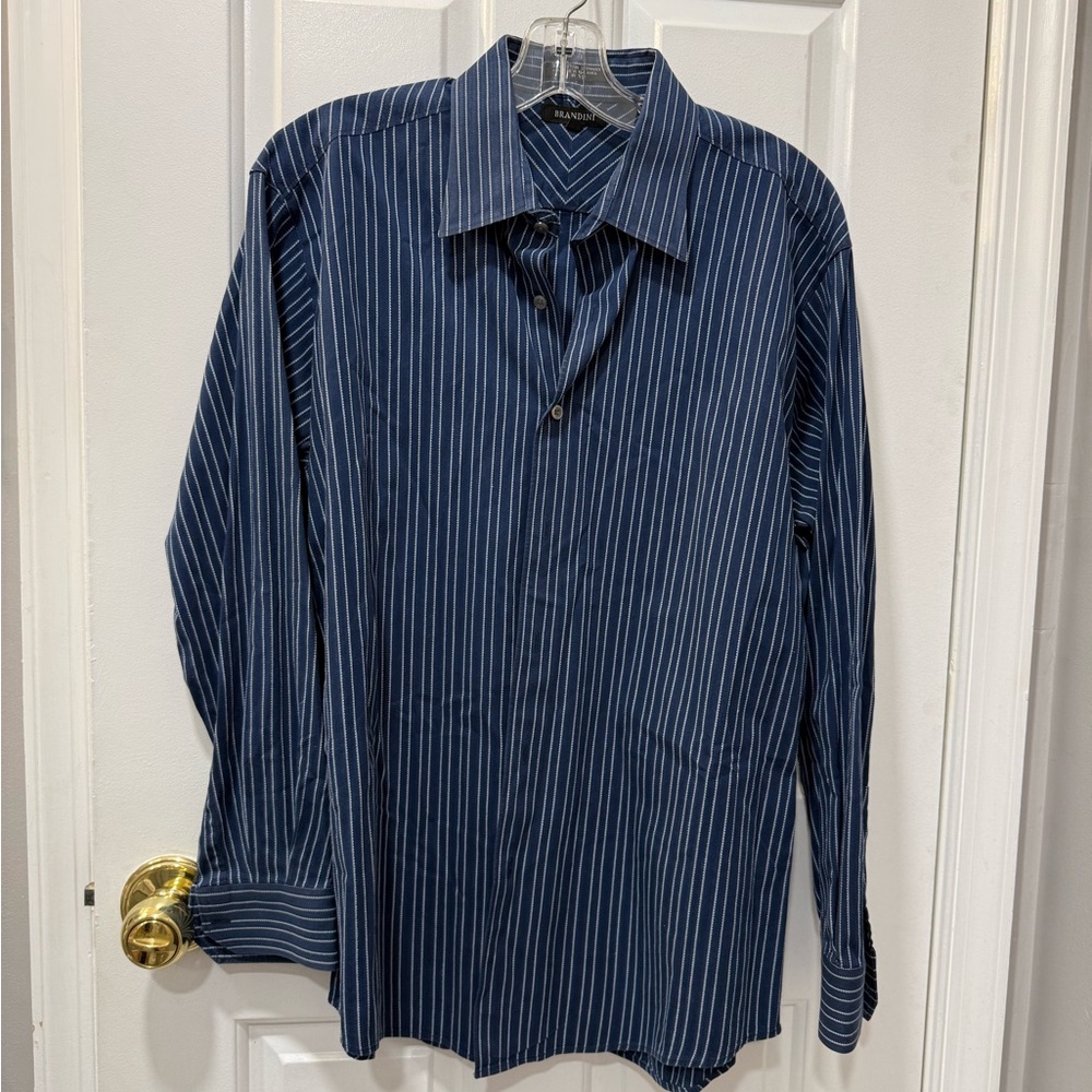 Banana Republic Dark Blue Pinstripe Men's Shirt